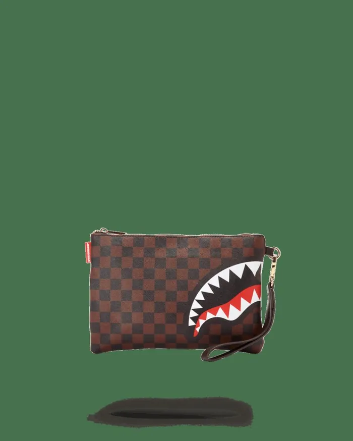 SPRAYGROUND CHECKS IN CAMOFLAUGE CROSSOVER CLUTCH Bags