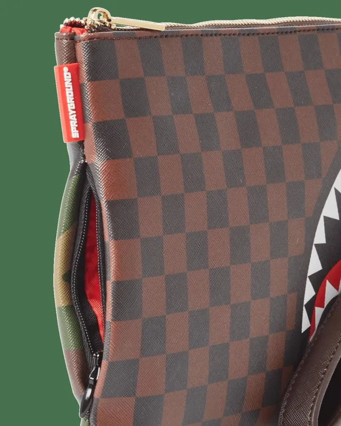 SPRAYGROUND CHECKS IN CAMOFLAUGE CROSSOVER CLUTCH Bags SPRAYGROUND CHECKS IN CAMOFLAUGE CROSSOVER CLUTCH Bags
