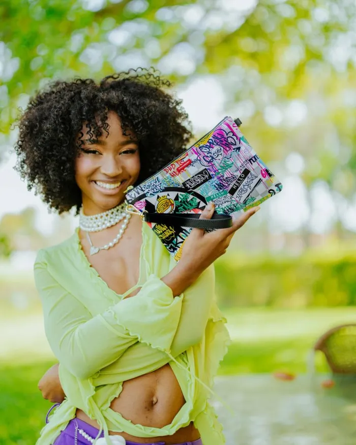 SPRAYGROUND CREATE ANOTHER DAY CROSSOVER CLUTCH W SHOULDER STRAP Bags