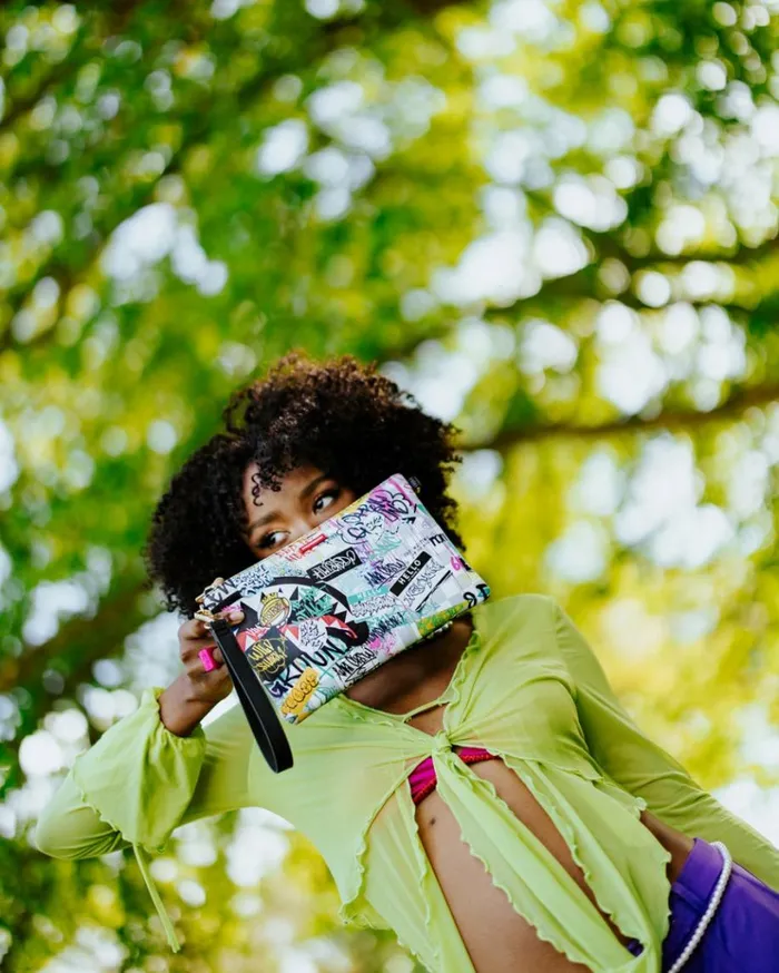 SPRAYGROUND CREATE ANOTHER DAY CROSSOVER CLUTCH W SHOULDER STRAP Bags