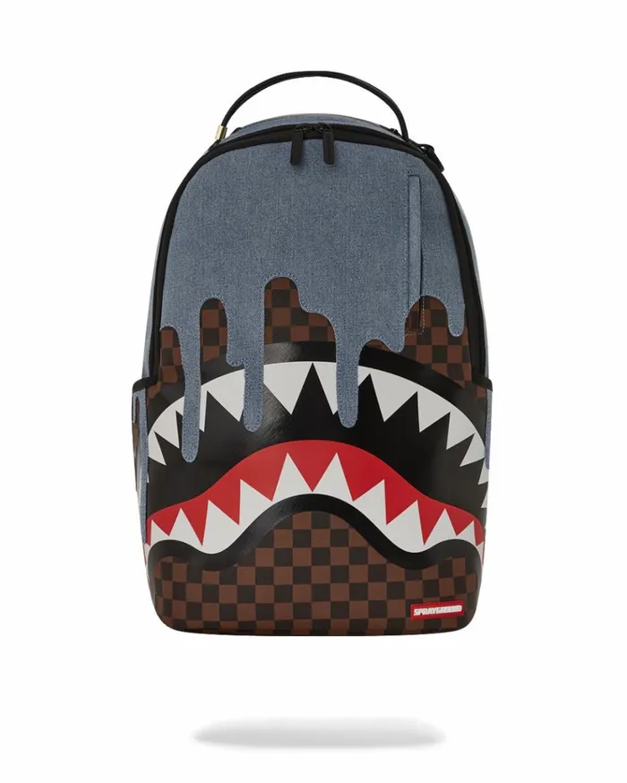 SPRAYGROUND FABRIC HOUSE SHARK DRIP BACKPACK Bags