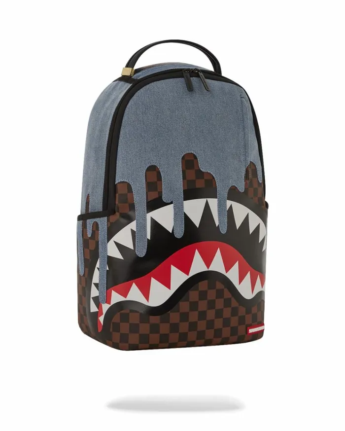 SPRAYGROUND FABRIC HOUSE SHARK DRIP BACKPACK Bags