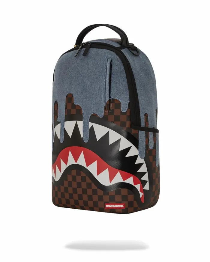 SPRAYGROUND FABRIC HOUSE SHARK DRIP BACKPACK Bags