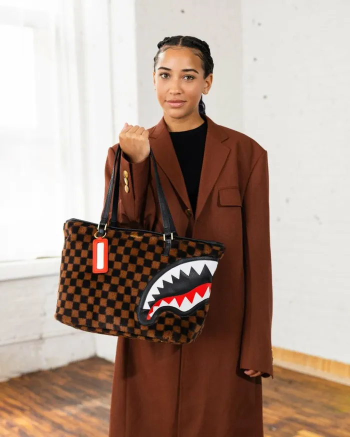 SPRAYGROUND FURRR SHARKS IN PARIS TOTE Bags