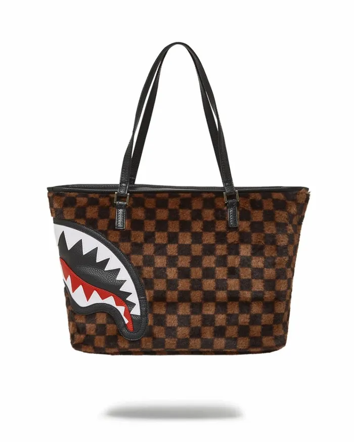 SPRAYGROUND FURRR SHARKS IN PARIS TOTE Bags