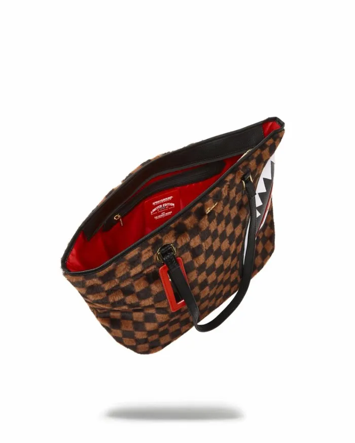 SPRAYGROUND FURRR SHARKS IN PARIS TOTE Bags