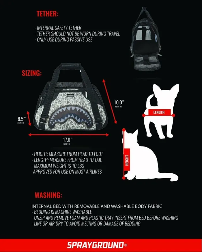 SPRAYGROUND SG ALL DAY PET CARRIER Bags