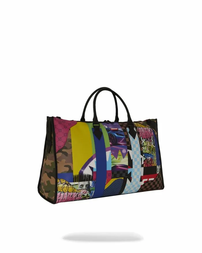 SPRAYGROUND SHARK MASTERPIECES PYRAMID LARGE DUFFLE Bags