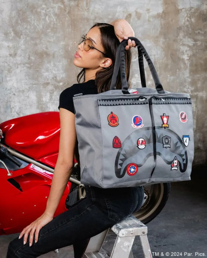 SPRAYGROUND TOP GUN FLIGHT CREW OFFICIAL COLLAB PILOT TOTE Bags