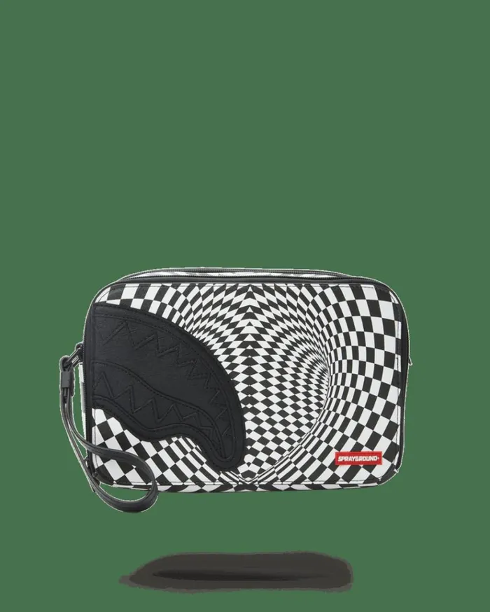 SPRAYGROUND TRIPPY CHECK TOILETRY AKA MONEY BAG Bags