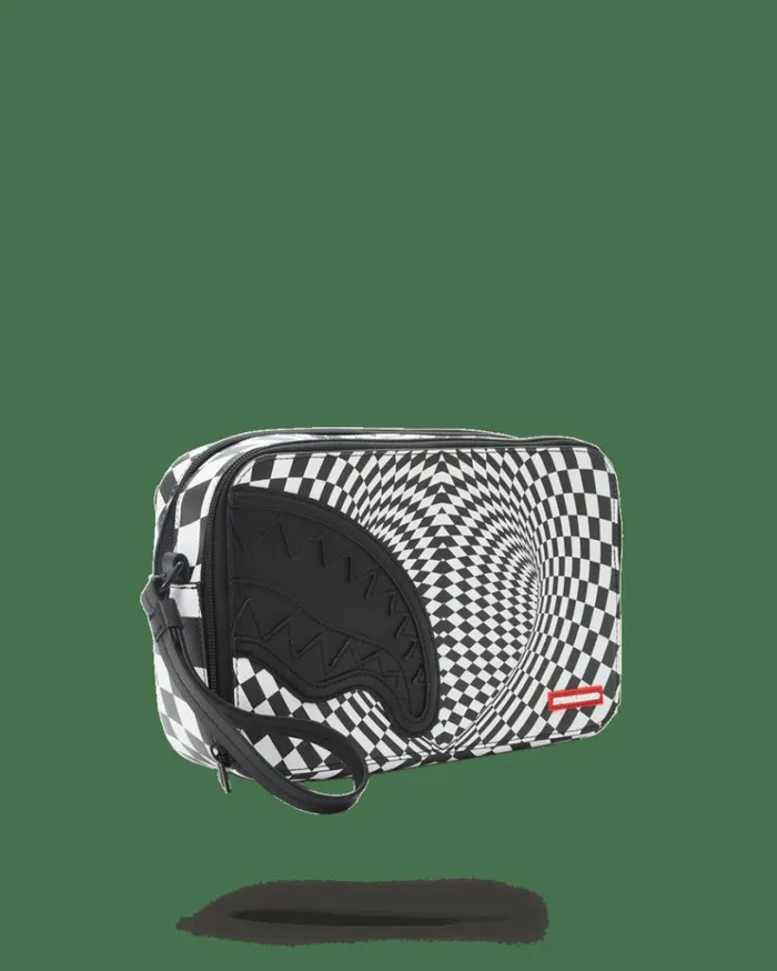 SPRAYGROUND TRIPPY CHECK TOILETRY AKA MONEY BAG Bags