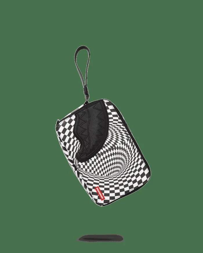 SPRAYGROUND TRIPPY CHECK TOILETRY AKA MONEY BAG Bags