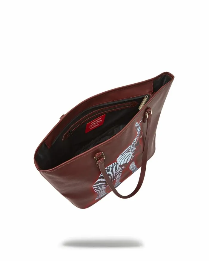 SPRAYGROUND ZEBRA ELEPHANT RON ENGLISH COLLAB TOTE Bags