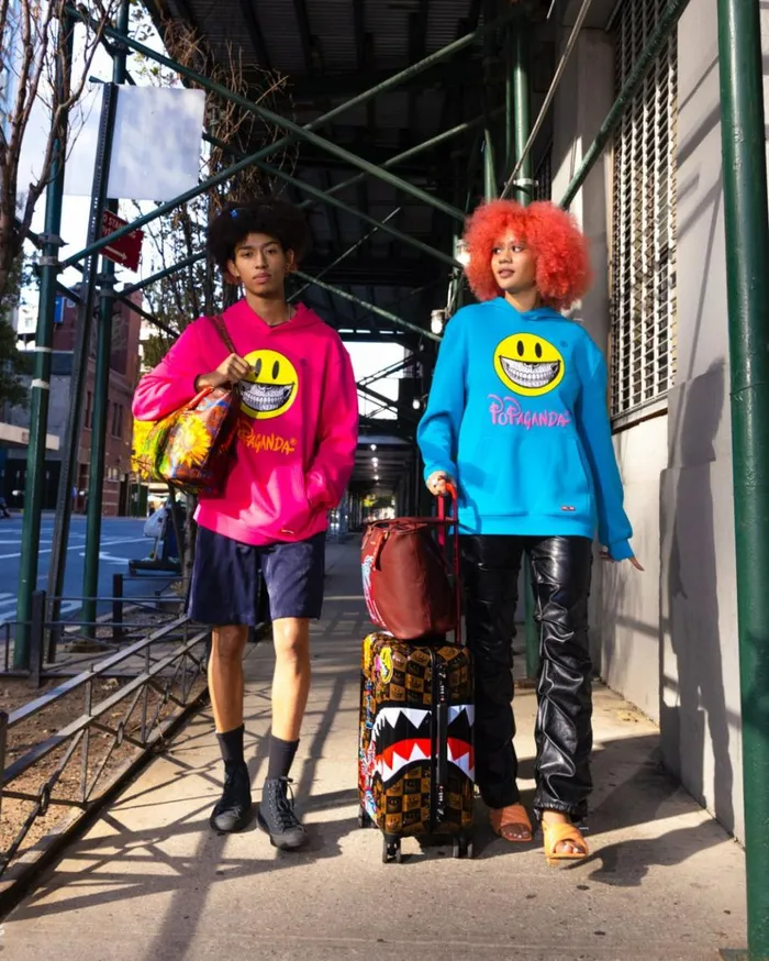 SPRAYGROUND ZEBRA ELEPHANT RON ENGLISH COLLAB TOTE Bags