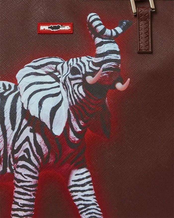 SPRAYGROUND ZEBRA ELEPHANT RON ENGLISH COLLAB TOTE Bags
