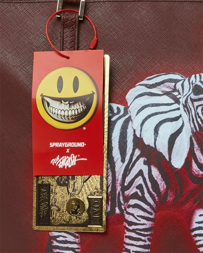 SPRAYGROUND ZEBRA ELEPHANT RON ENGLISH COLLAB TOTE Bags