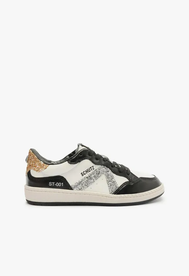 St001 Leather Sneaker Silver Women Schutz Shoes Sneakers