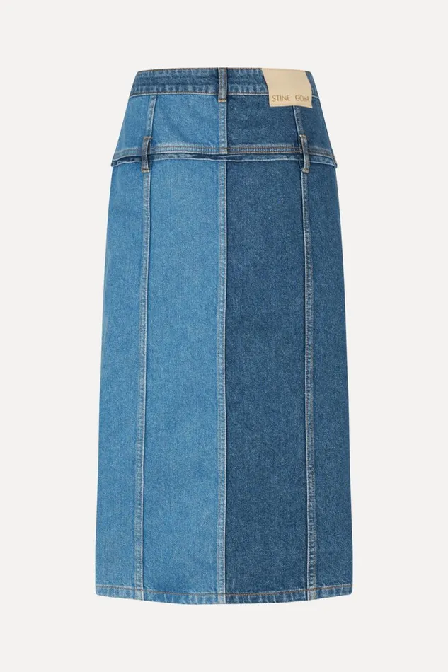 Stine Goya Denim Denim Midi Skirt 8211 Two Tone Denim 8211 Women