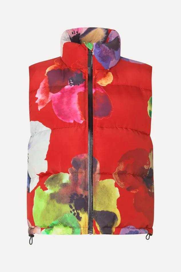 Stine Goya Exclusives Puffer Vest 8211 Bloom In Red 8211 Women