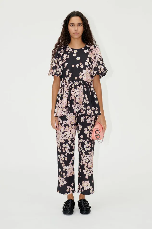 Stine Goya Exclusives SGIsra Pants 8211 Pink Ditzy Flowers 8211 Women