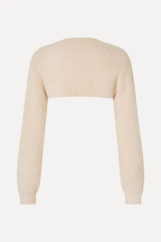 Stine Goya Knitwear Long Sleeve Bolero Sweater 8211 Cream 8211 Women