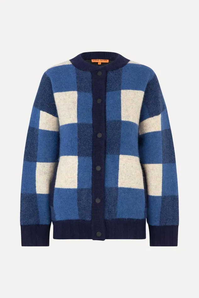 Stine Goya Outerwear Gingham Check Bomber 8211 Blue Gingham Check 8211 Women