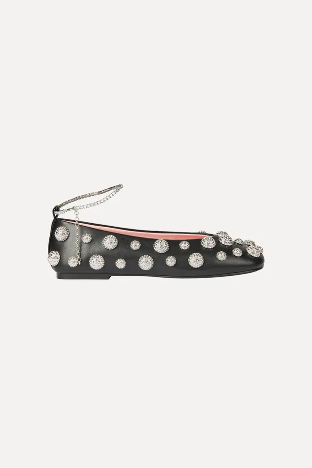 Stine Goya Shoes Crystal Studs Ballerina 8211 Black 8211 Women