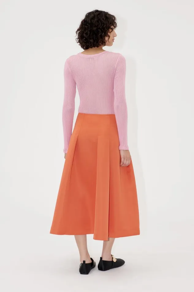 Stine Goya Skirts and Shorts High Volume Midi Skirt 8211 Mecca Orange 8211 Women