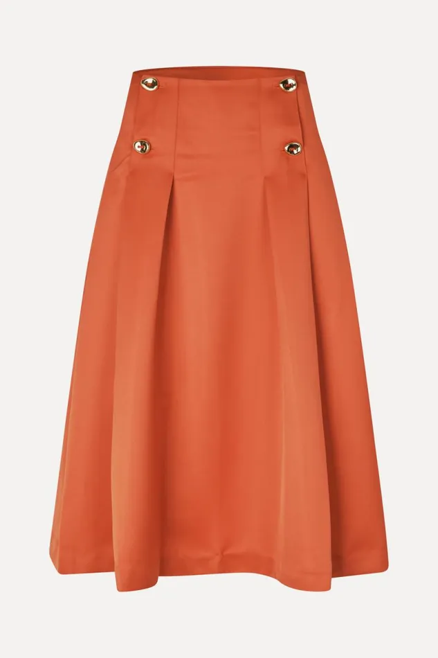 Stine Goya Skirts and Shorts High Volume Midi Skirt 8211 Mecca Orange 8211 Women