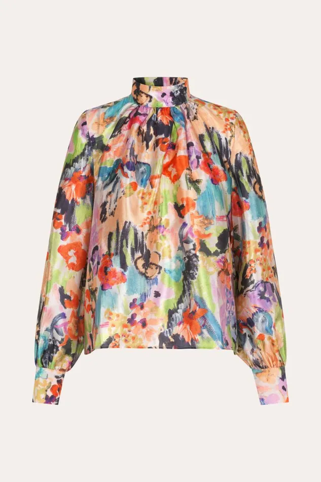 Stine Goya Tops and Shirts Eddy Blouse 8211 Abstract Floral 8211 Women