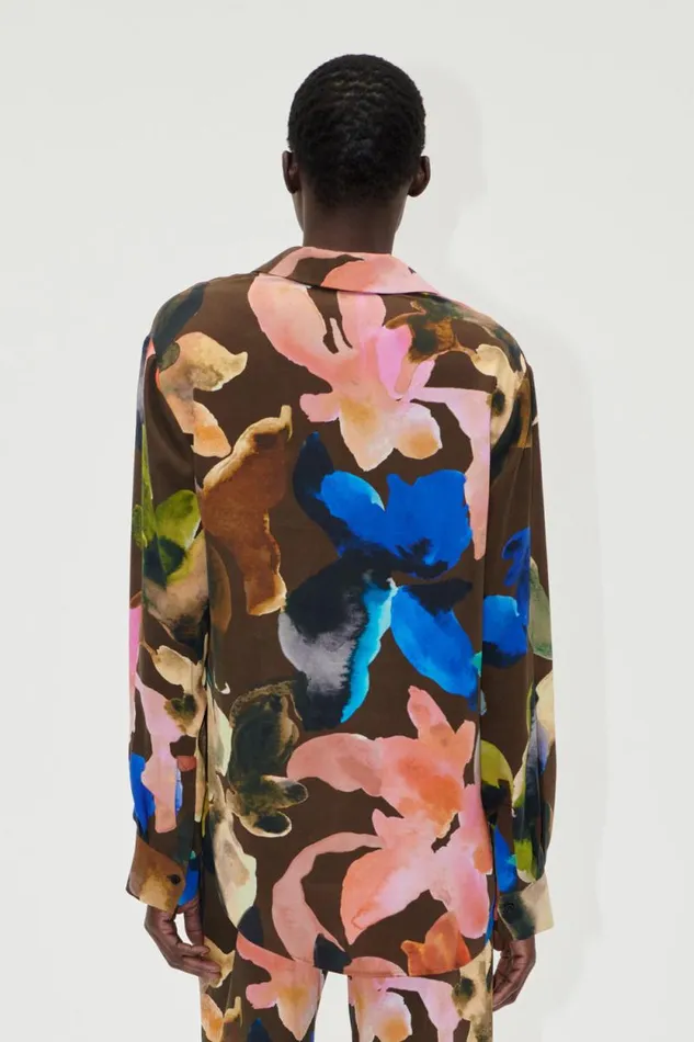 Stine Goya Tops and Shirts Long Sleeve Shirt 8211 Aquarelle Garden 8211 Women