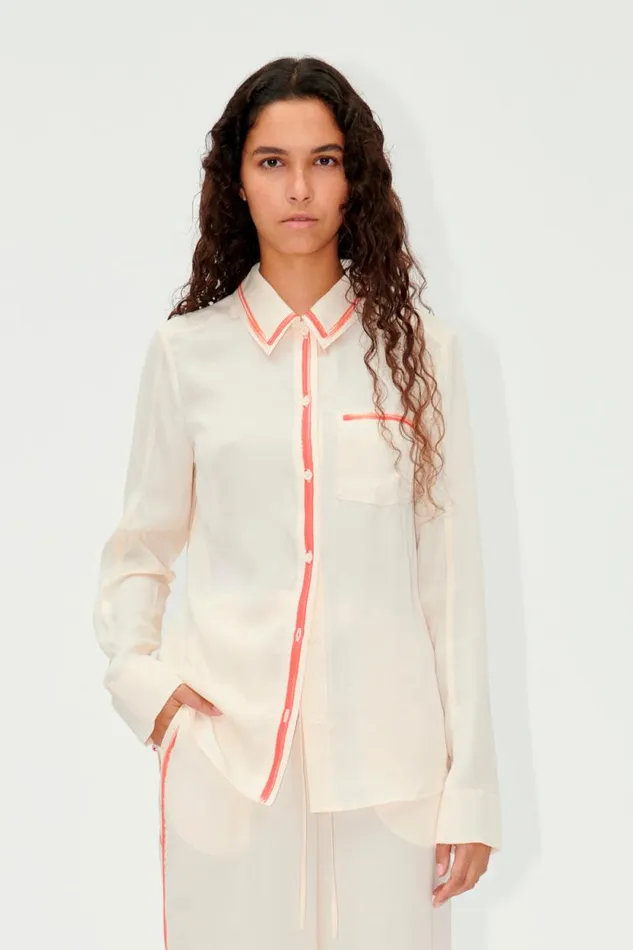 Stine Goya Tops and Shirts SGFelix Shirt 8211 Tangerine Paintbrush 8211 Women