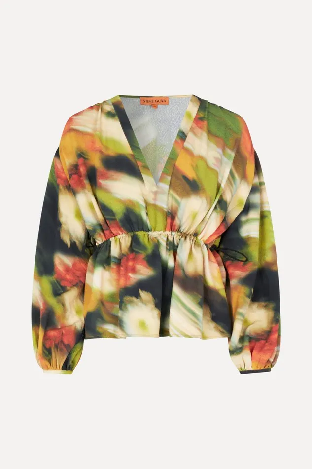 Stine Goya Tops and Shirts Toni Blouse 8211 Flowers In Fast Motion 8211 Women