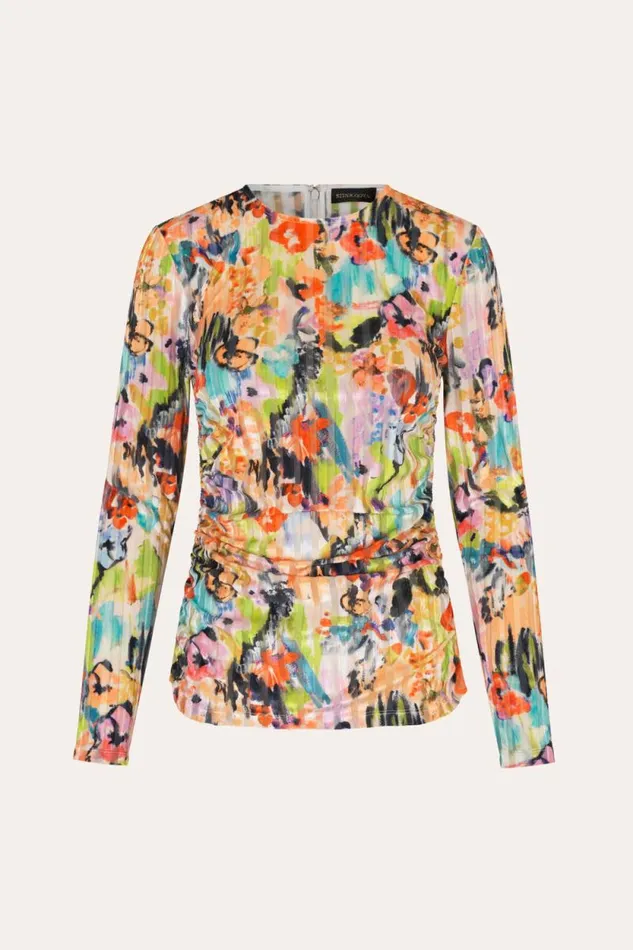 Stine Goya Tops and Shirts Vanessa Blouse 8211 Abstract Floral 8211 Women