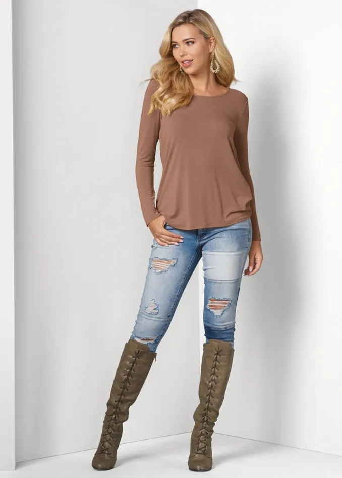 STRAPPY BACK TOP Brown Women VENUS Casual Tops