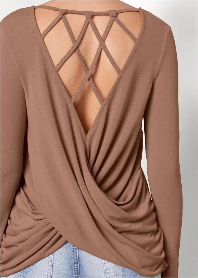 STRAPPY BACK TOP Brown Women VENUS Casual Tops