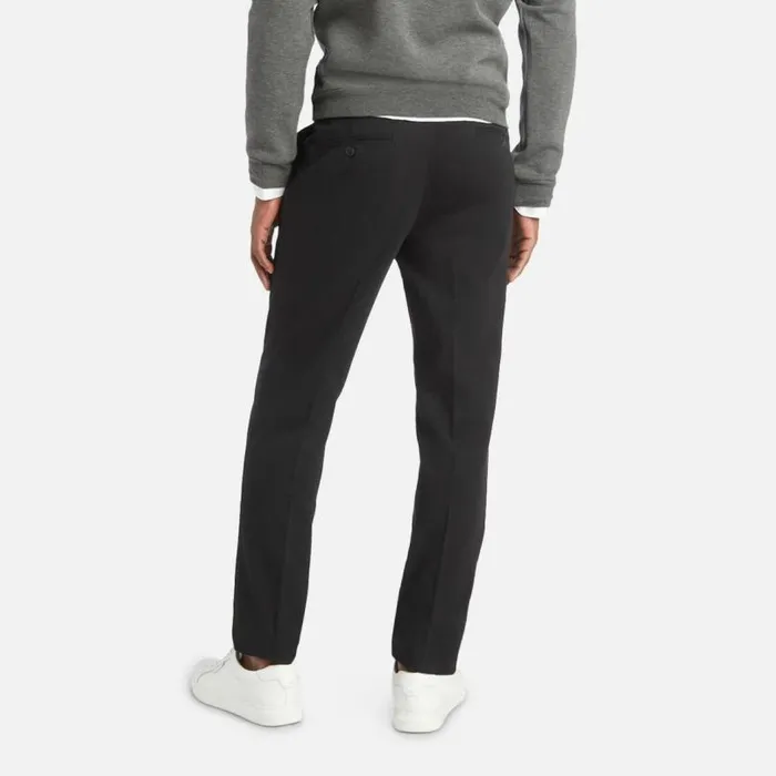 Stretch Chino Slim Fit Flex Waistband Flat Front Casual Pant Black Men Kenneth Cole Bottoms
