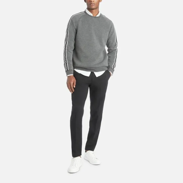 Stretch Chino Slim Fit Flex Waistband Flat Front Casual Pant Black Men Kenneth Cole Bottoms