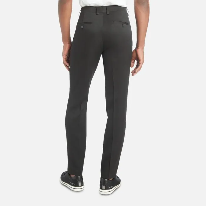 Stretch Urban Heather Slim Fit Flex Waistband Flat Front Dress Pant Black Men Kenneth Cole Bottoms