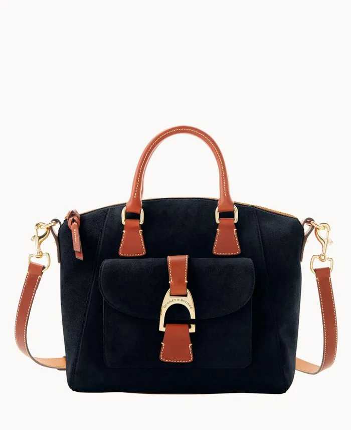 Suede Naomi Satchel Black Woman Dooney and Bourke Satchels