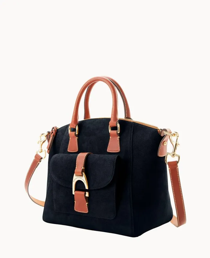 Suede Naomi Satchel Black Woman Dooney and Bourke Satchels Suede Naomi Satchel Black Woman Dooney and Bourke Satchels