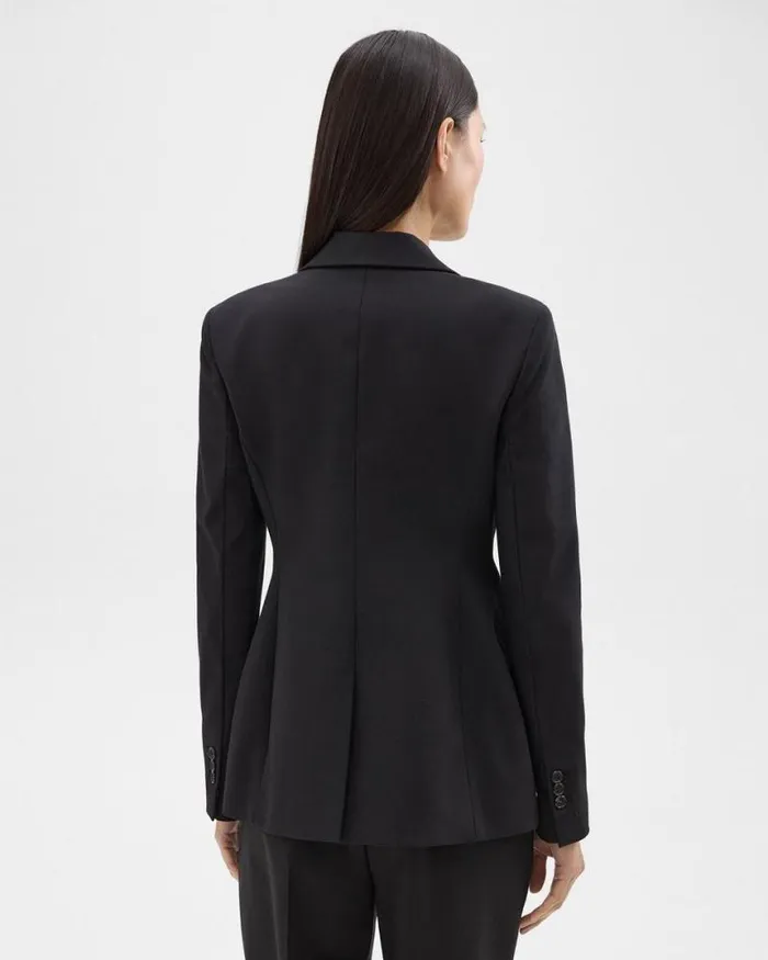 Suits Women Theory Sculpted Blazer In Stretch CottonBlend Black Suits Women Theory Sculpted Blazer In Stretch CottonBlend Black