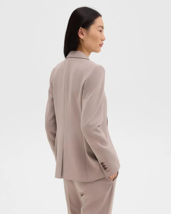 Suits Women Theory Staple Blazer In Admiral Crepe Cinder