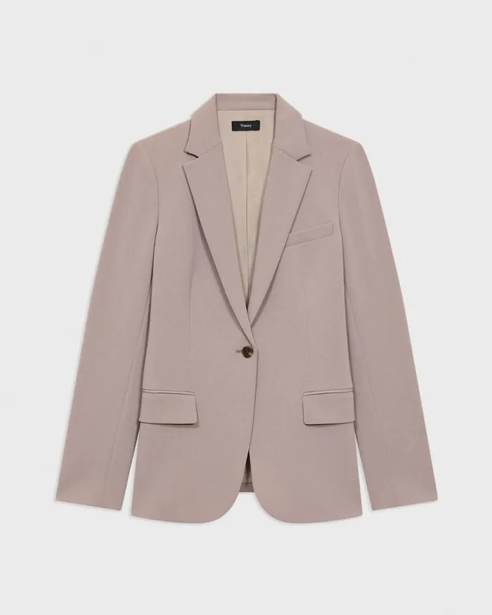 Suits Women Theory Staple Blazer In Admiral Crepe Cinder