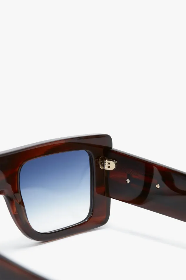 Sunglasses Women Victoria Beckham Oversized Frame Sunglasses In Brown Horn