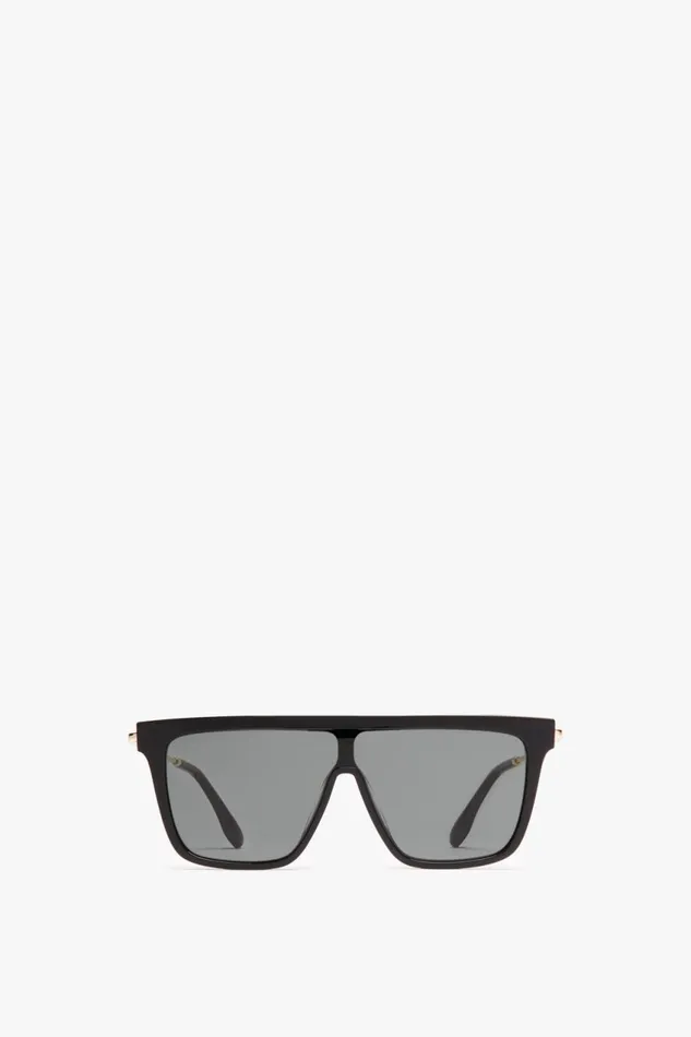 Sunglasses Women Victoria Beckham Rectangular Shield Sunglasses In Black