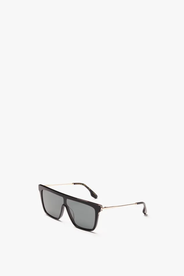 Sunglasses Women Victoria Beckham Rectangular Shield Sunglasses In Black Sunglasses Women Victoria Beckham Rectangular Shield Sunglasses In Black