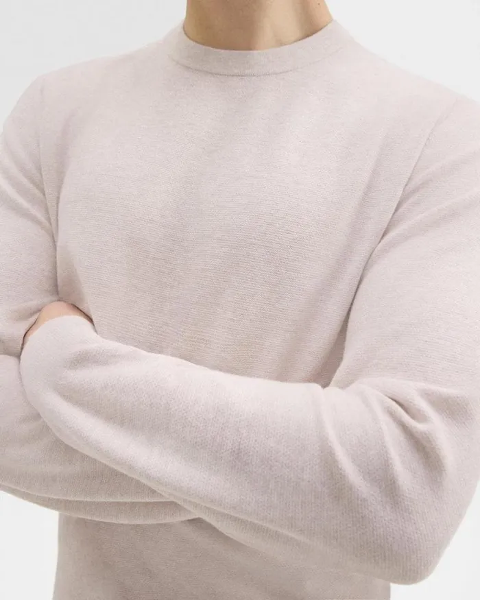 Sweaters Cardigans Men Theory Riland Sweater In Light Bilen Melange Ivory Sweaters Cardigans Men Theory Riland Sweater In Light Bilen Melange Ivory
