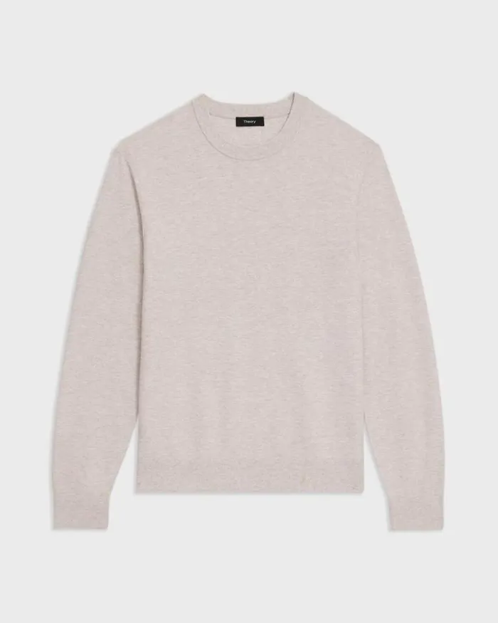 Sweaters Cardigans Men Theory Riland Sweater In Light Bilen Melange Ivory Sweaters Cardigans Men Theory Riland Sweater In Light Bilen Melange Ivory