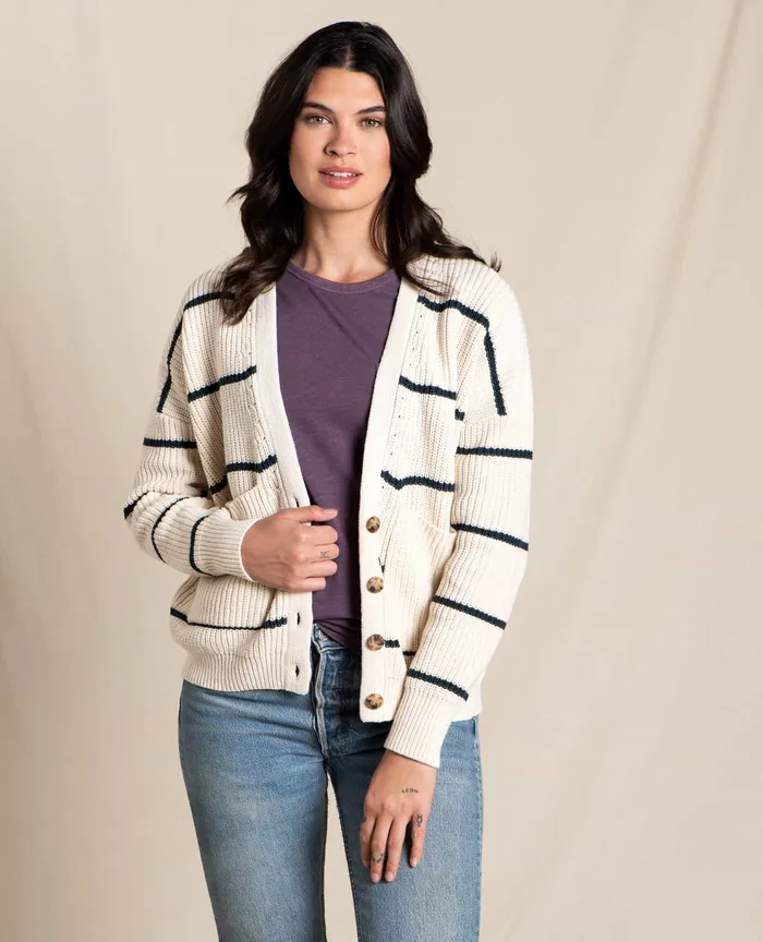 Sweaters ToadandCo Women8217s Bianca Cardigan Almond Stripe